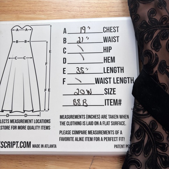 Adrianna‎ Papell Dress Womens Size 20W Black Lace Strapless Blue Evening Party - Picture 2 of 14